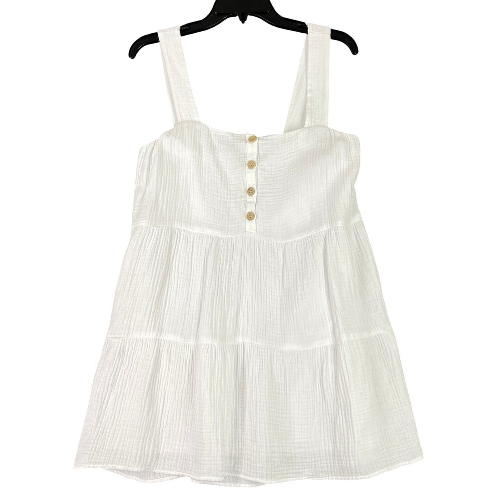 Show Me Your Mumu Marisa Dresses Gauze Tiered White S Womens USA made